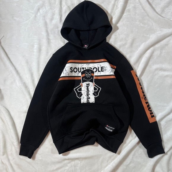 Southpole x Tootsie Roll Hoodie Black Graphic Pullover Sweatshirt - Picture 7 of 7